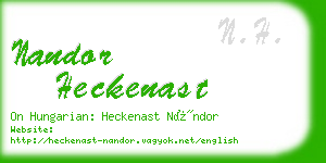 nandor heckenast business card